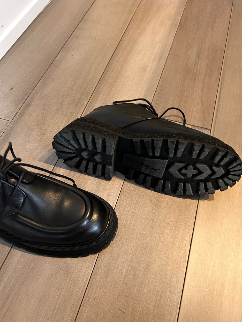 Marsell Black Leather Platform Lace-Up Shoes - Picture 3 of 3